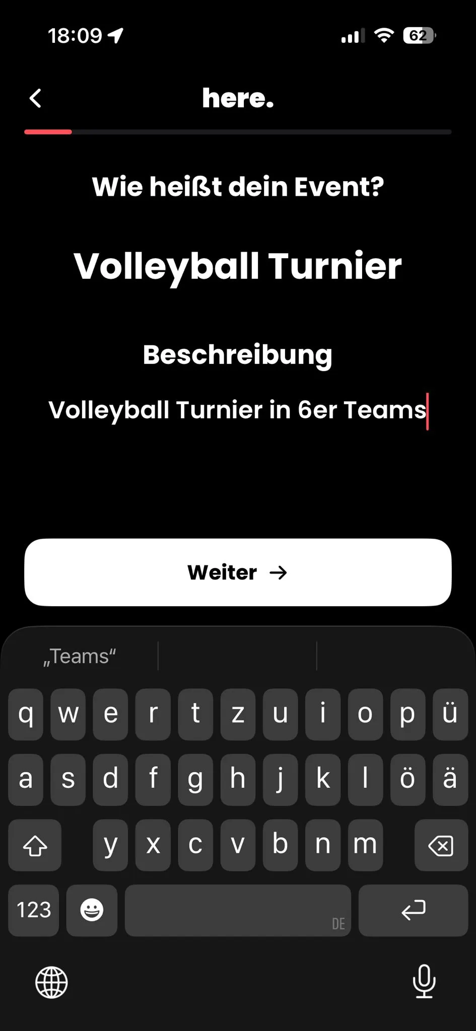 Event erstellen